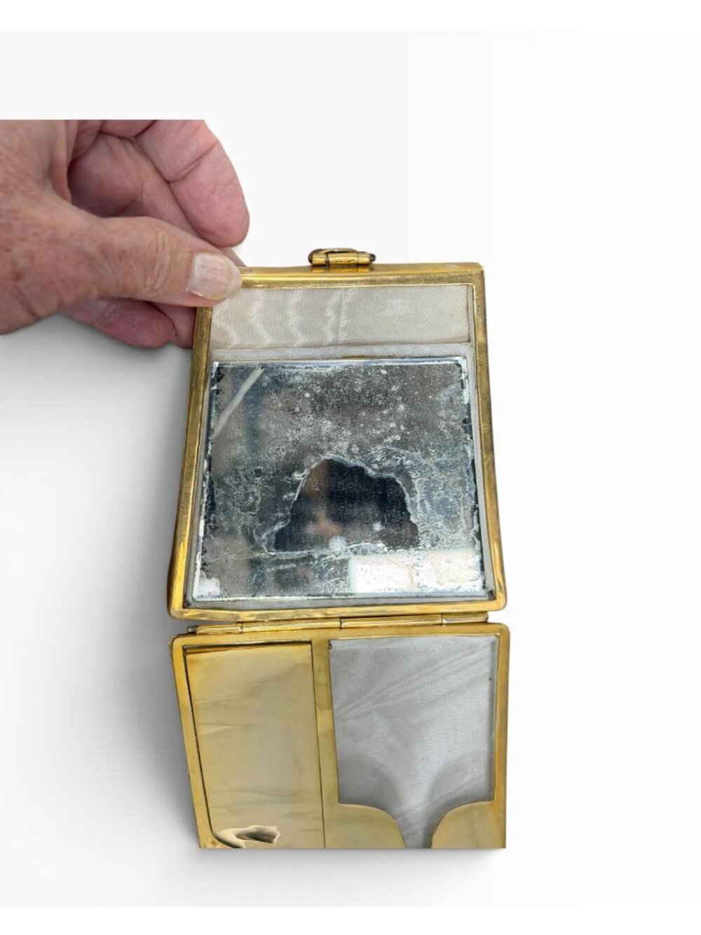 Vintage 1950s trapezoid Minaudiere carryall vanity purse - Picture 7 of 9